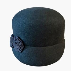 Riviera Womens Church Hat Black Wool One Size Fits All Hat‎